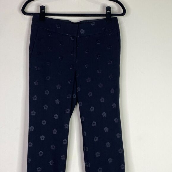 LOFT Black Floral Print Marisa Pant Women's Size 2 - Picture 5 of 9